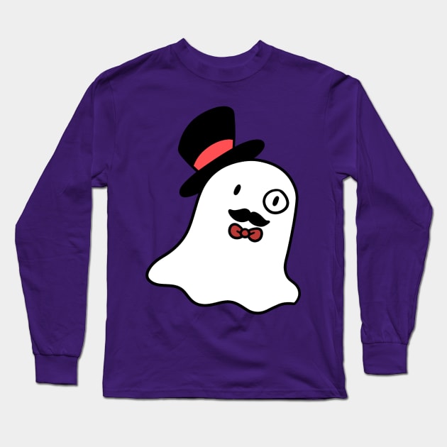 Dapper Ghost Long Sleeve T-Shirt by saradaboru